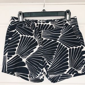 J. Crew Navy Palm Patterned Shorts